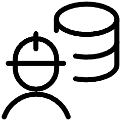 Database Person Icon from Ultimate Light Set