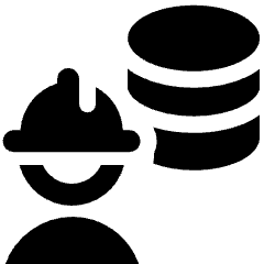 Database Person Icon from Ultimate Bold Set