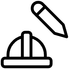 Design Helmet Pencil Icon from Ultimate Light Set