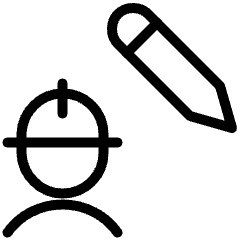 Design Person Pencil Icon from Ultimate Light Set