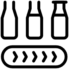 Factory Assembly Line Belt Bottle Icon from Ultimate Light Set