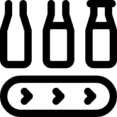 Factory Assembly Line Belt Bottle Icon from Ultimate Regular Set