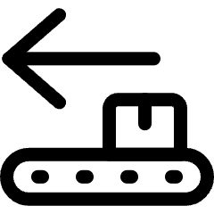 Factory Manufacturing Line Package Left 1 Icon from Ultimate Regular Set