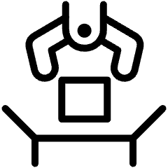 Factory Manufacturing Line Packing Robot Arm Icon from Ultimate Light Set