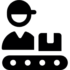 Factory Manufacturing Line Worker Icon from Ultimate Bold Set