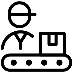 Factory Manufacturing Line Worker Icon from Ultimate Light Set