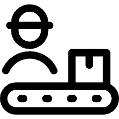 Factory Manufacturing Line Worker Icon from Ultimate Regular Set