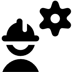 Person Cog Icon from Ultimate Bold Set