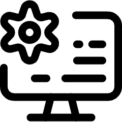 Software Monitor Cog Icon from Ultimate Regular Set