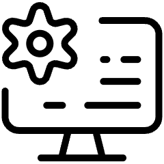 Software Monitor Cog Icon from Ultimate Light Set