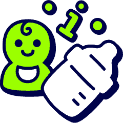 Baby Nutritrion Info Icon from Stickies Duo Set