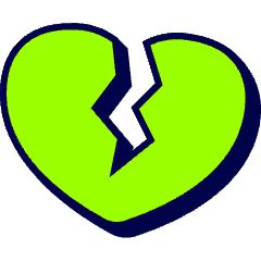 Broken Heart Icon from Stickies Duo Set