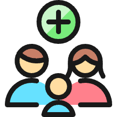 Family Add New Member Icon from Ultimate Colors Set