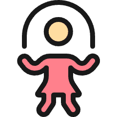 Family Child Jumping Rope Icon from Ultimate Colors Set