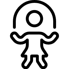 Family Child Jumping Rope Icon from Ultimate Light Set