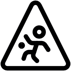 Family Child Play Ball Warning Icon from Ultimate Regular Set