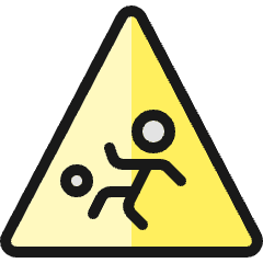 Family Child Play Ball Warning Icon from Ultimate Colors Set