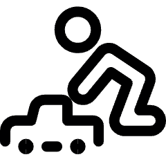 Family Child Play Car Icon from Ultimate Regular Set