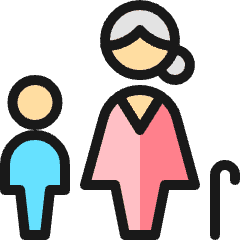 Family Grandmother Icon from Ultimate Colors Set
