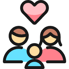 Family Heart Icon from Ultimate Colors Set