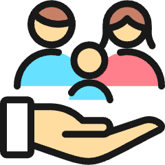 Family Hold Icon from Ultimate Colors Set