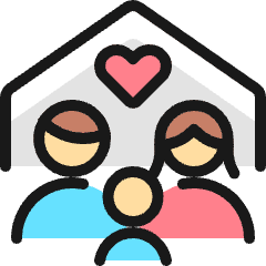 Family Home 1 Icon from Ultimate Colors Set