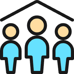 Family Home Icon from Ultimate Colors Set