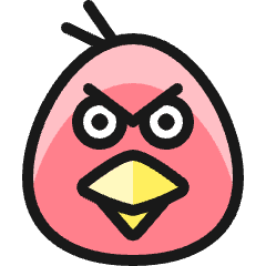 Video Game Angry Birds Icon from Ultimate Colors Set