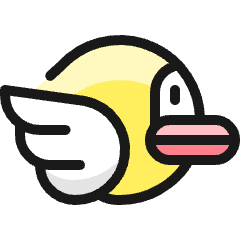 Video Game Flappy Bird Icon from Ultimate Colors Set