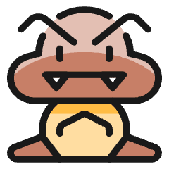 Video Game Goomba Icon from Ultimate Colors Set