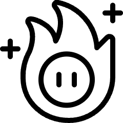 Video Game Mario Flame Icon from Ultimate Light Set