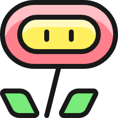 Video Game Mario Flower 2 Icon from Ultimate Colors Set
