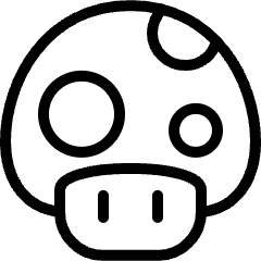 Video Game Mario Mushroom 1 Icon from Ultimate Light Set