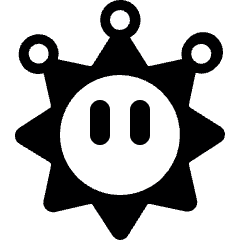 Video Game Mario Flower Icon from Ultimate Bold Set