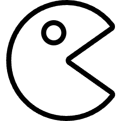 Video Game Pacman Icon from Ultimate Light Set