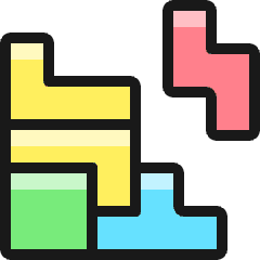 Video Game Tetris Icon from Ultimate Colors Set