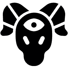 Fantasy Medieval Demon Hunter Goat Head Eye 1 Icon from Ultimate Bold Set