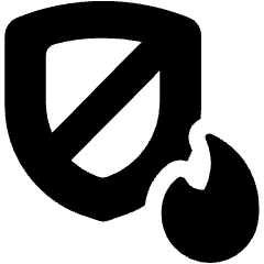 Fantasy Medieval Roleplay Game Defensive Property Burn Fire Ignite Icon from Ultimate Bold Set