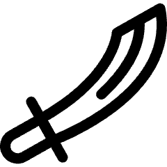 Fantasy Medieval Weapon Scimitar Icon from Ultimate Regular Set