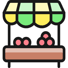 Farmer's Market Kiosk 1 Icon from Ultimate Colors Set