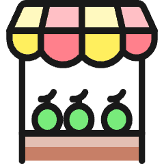 Farmer's Market Kiosk Icon from Ultimate Colors Set