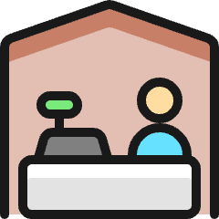 Farmer's Market Vendor Icon from Ultimate Colors Set