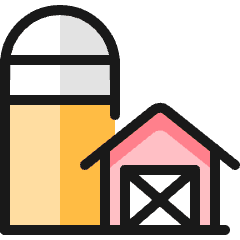 Farming Barn Silo Icon from Ultimate Colors Set