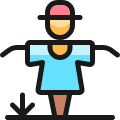 Farming Scarecrow 1 Icon from Ultimate Colors Set