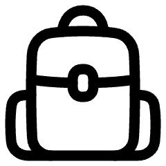 Backpack Icon from Plump Line Set