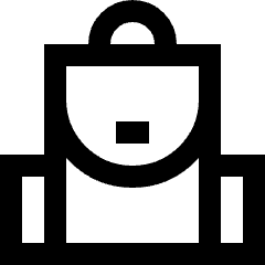 Backpack Icon from Sharp Line Set