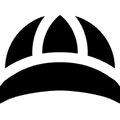 Cap Front Icon from Sharp Solid Set