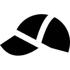 Cap Side Icon from Sharp Solid Set
