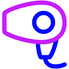 Hair Dryer Icon from Plump Neon Set