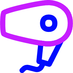 Hair Dryer Icon from Flex Neon Set